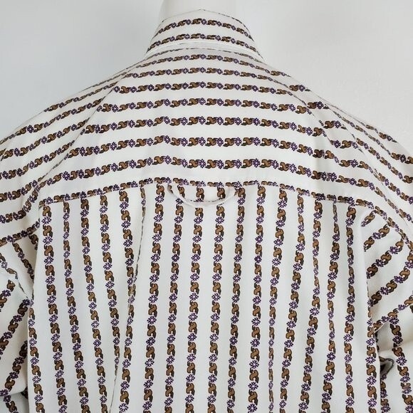 Vintage 90's Row One White Floral Oversized Button-Up Shirt - Picture 7 of 10